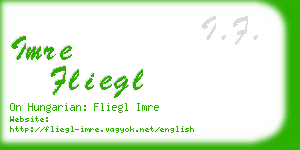 imre fliegl business card